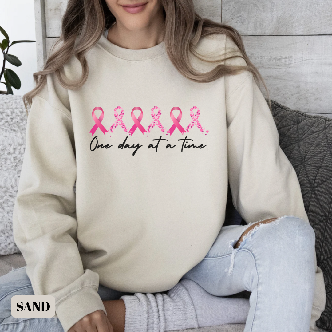 One day (Ribbon)🎗️Cancer support Sweatshirt