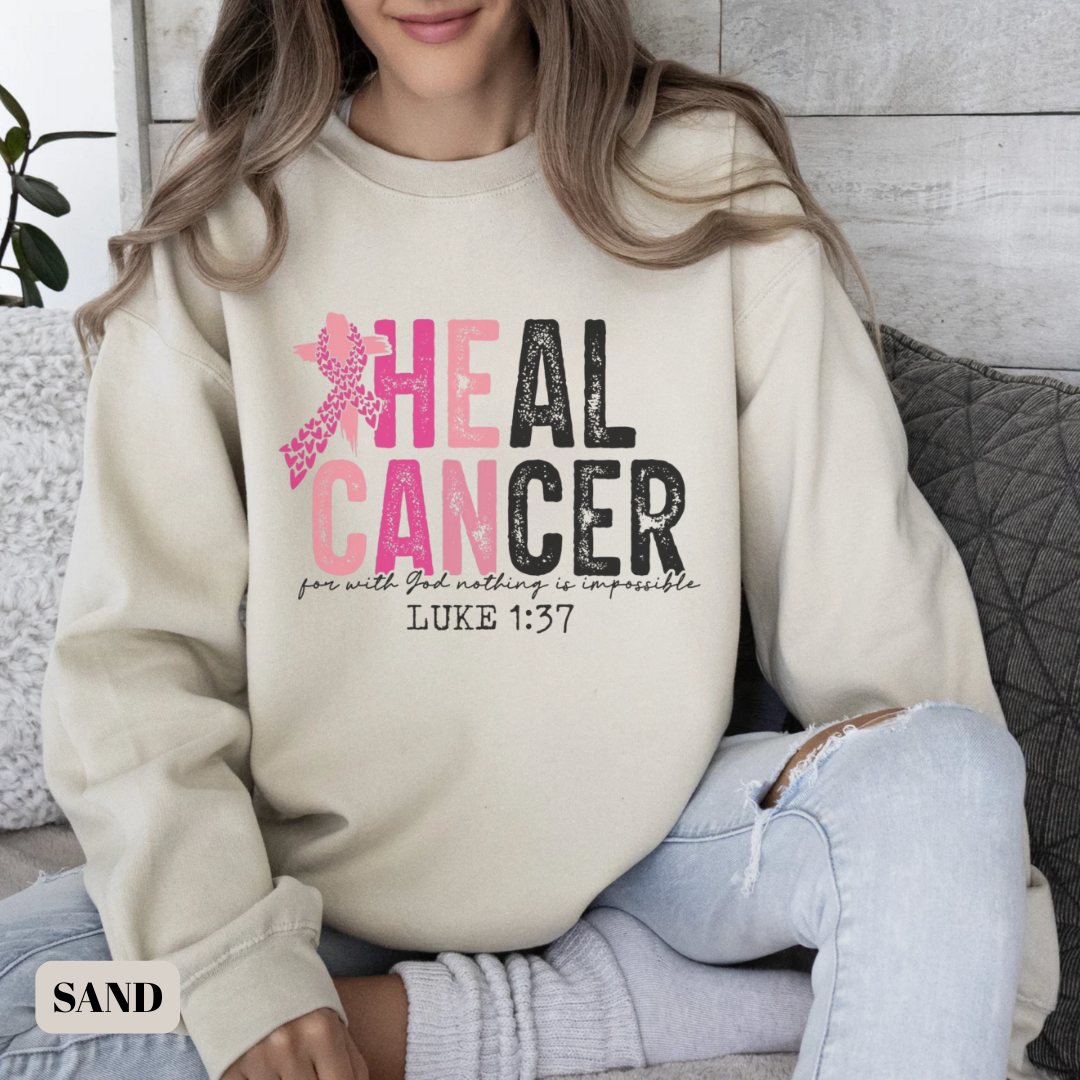Luke 1:37🎗️Cancer support Sweatshirt