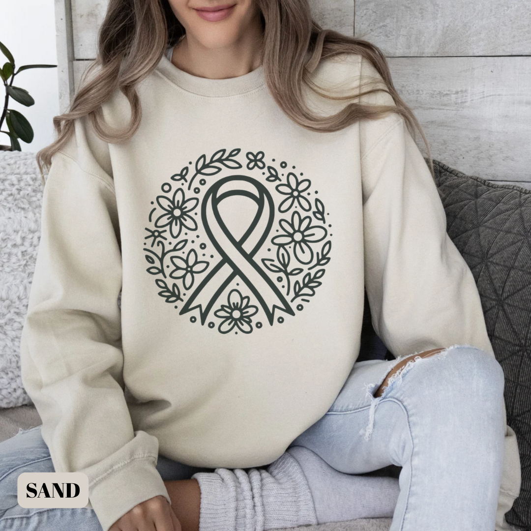 Floral HopešļøCancer support Sweatshirt