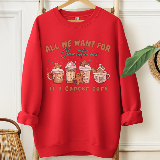 Cure🎗️Cancer support Sweatshirt (Christmas Limited Edition)