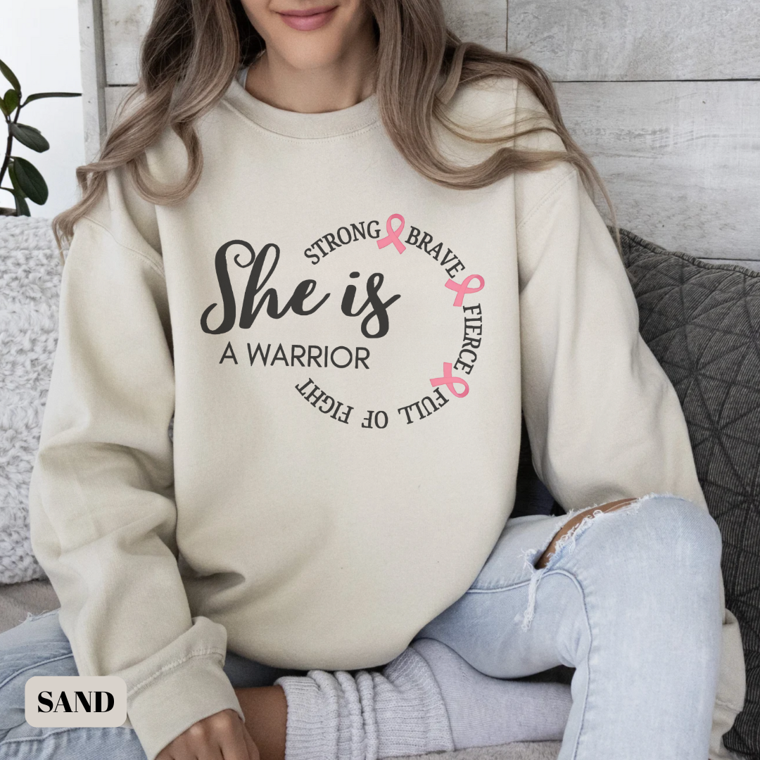 She is🎗️Cancer support Sweatshirt