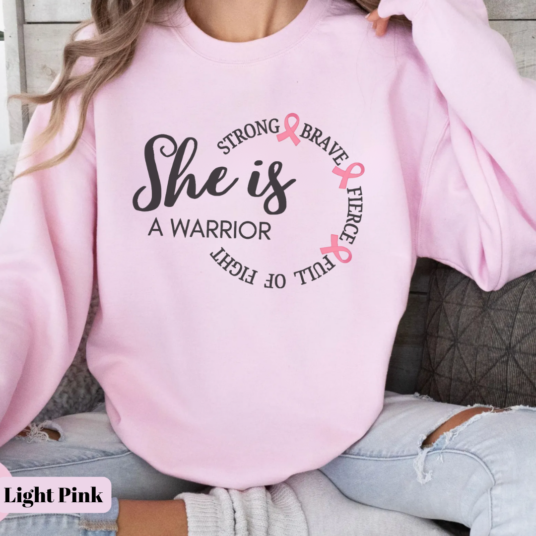 She is🎗️Cancer support Sweatshirt