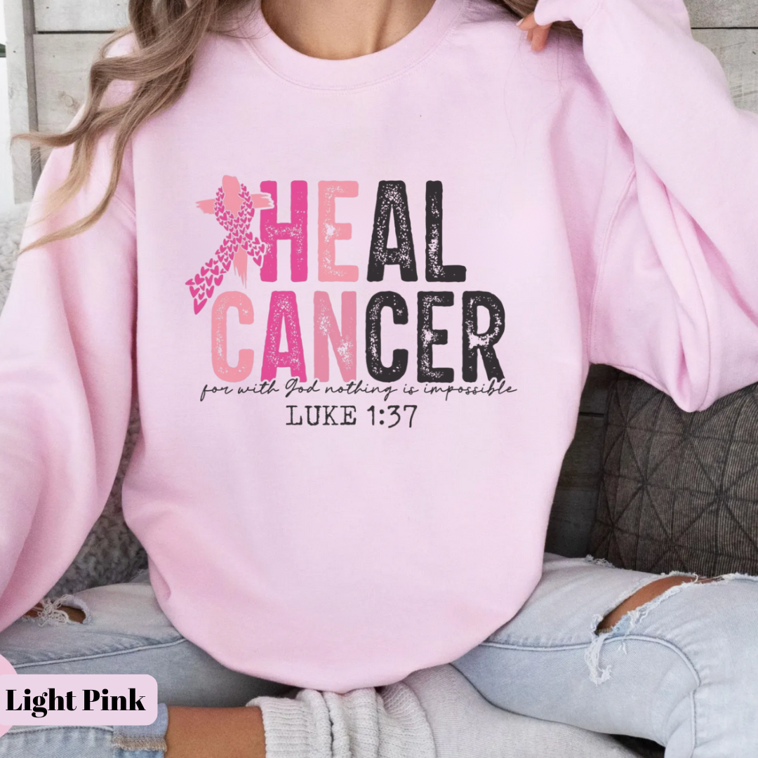 Luke 1:37🎗️Cancer support Sweatshirt