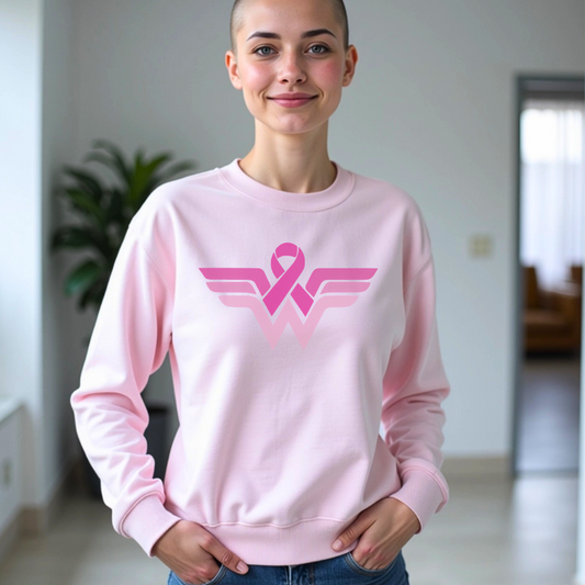 Wonder Woman Breast🎗️Cancer support Sweatshirt