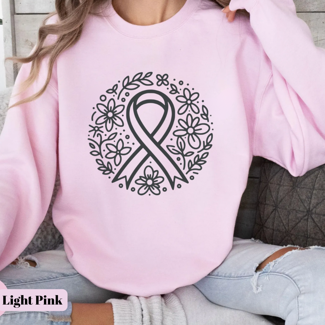 Floral HopešļøCancer support Sweatshirt
