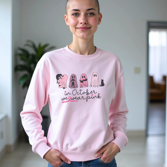 Ghost October🎗️Cancer support Sweatshirt