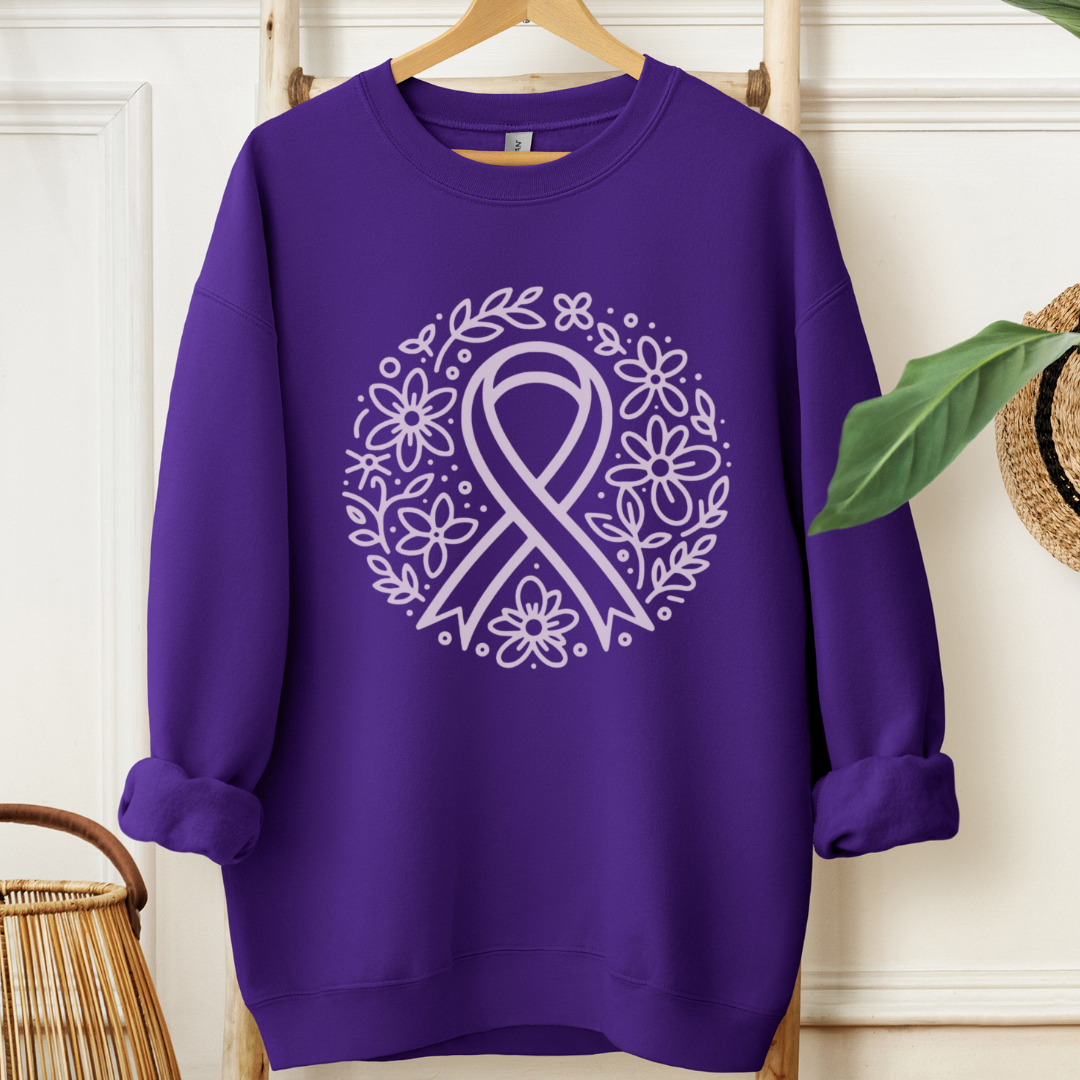 Floral HopešļøCancer support Sweatshirt