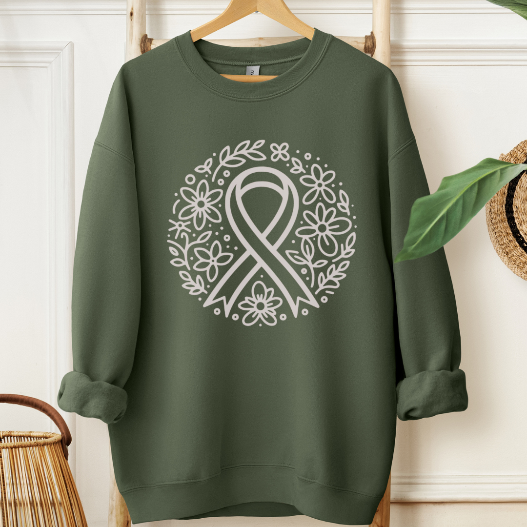 Floral HopešļøCancer support Sweatshirt