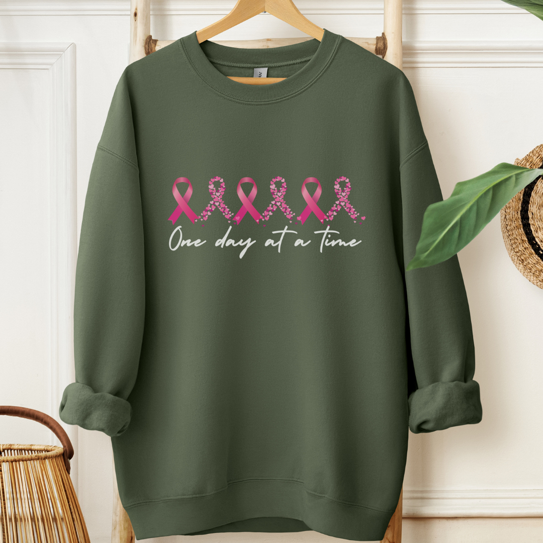 One day (Ribbon)🎗️Cancer support Sweatshirt