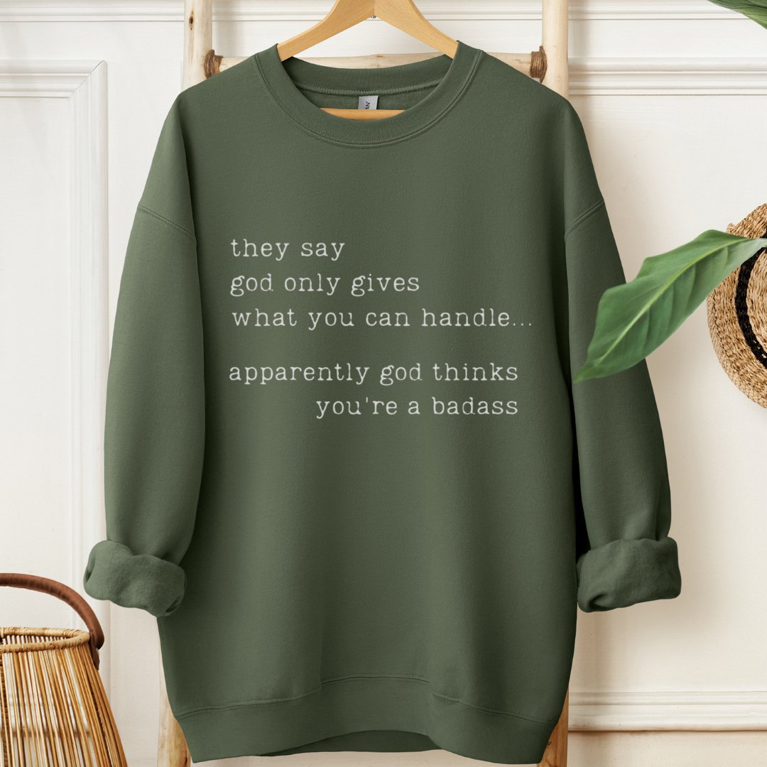 Badass ๐๏ธ Cancer Support Sweatshirt
