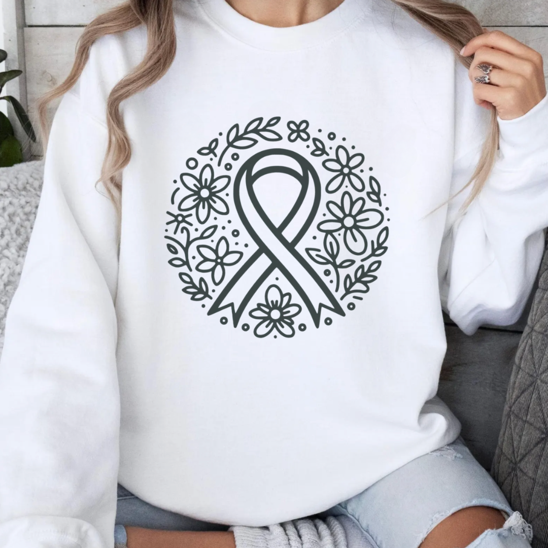 Floral HopešļøCancer support Sweatshirt