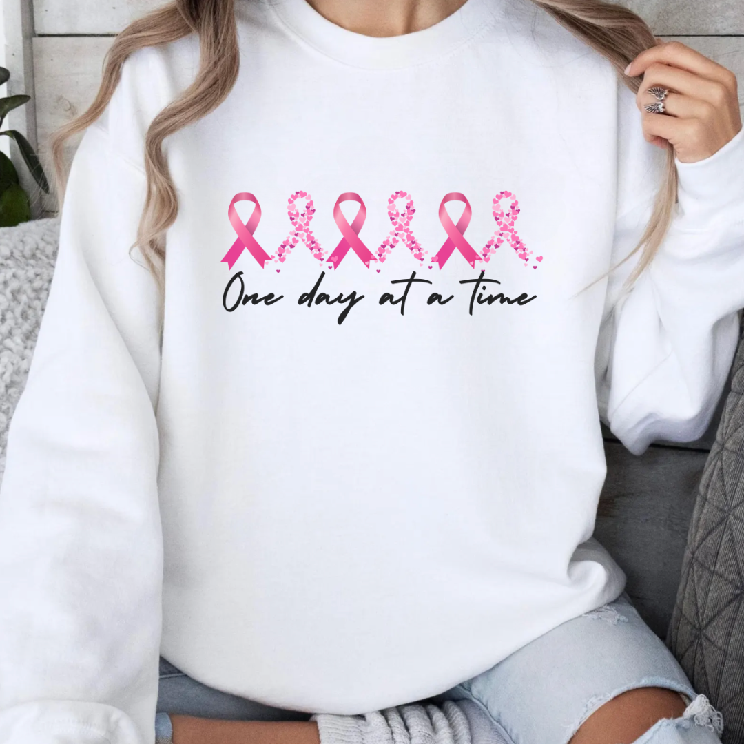 One day (Ribbon)🎗️Cancer support Sweatshirt