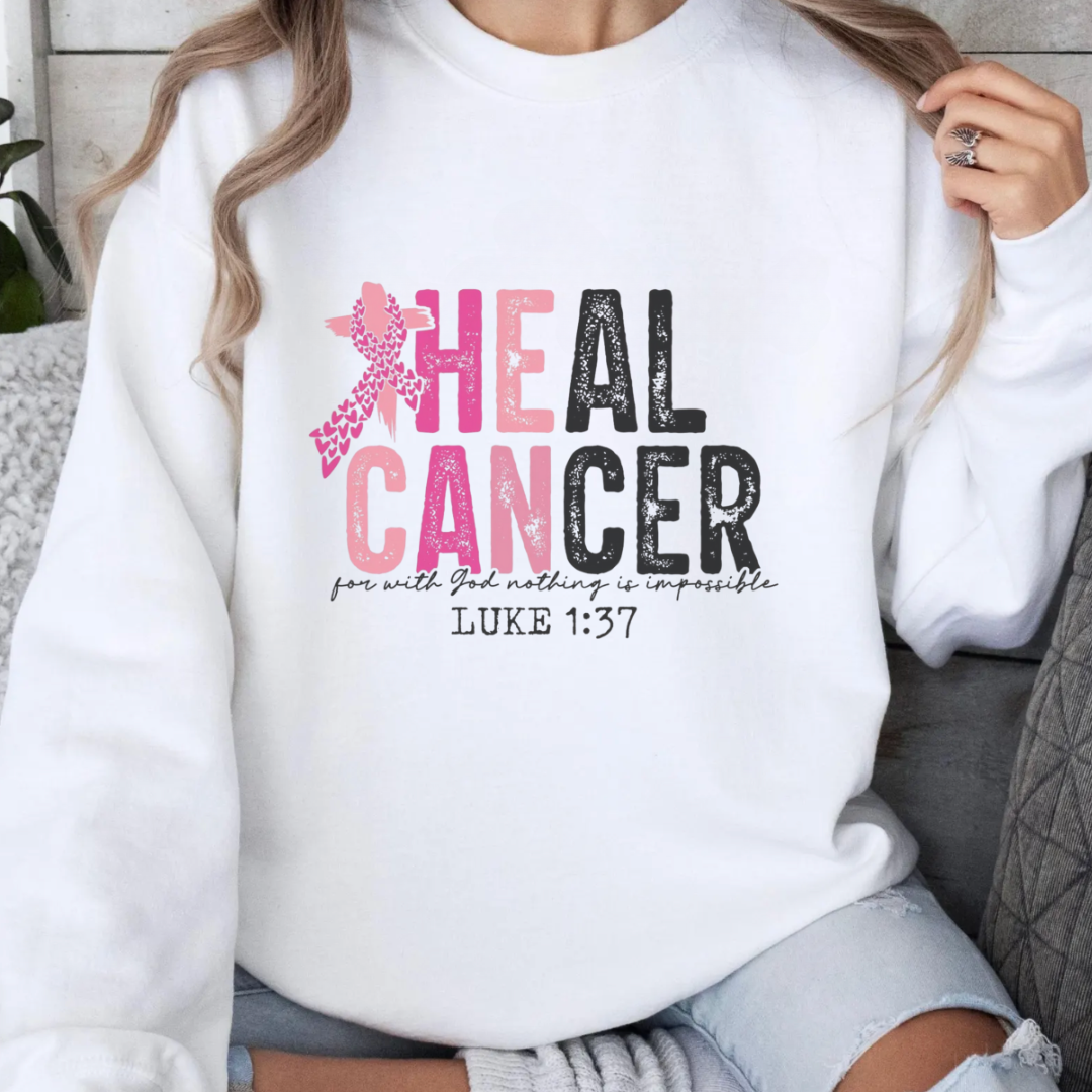 Luke 1:37🎗️Cancer support Sweatshirt