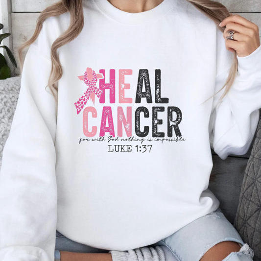 Luke 1:37🎗️Cancer support Sweatshirt