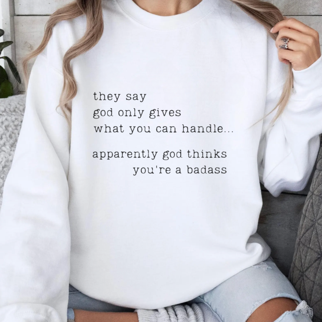 Badass ๐๏ธ Cancer Support Sweatshirt