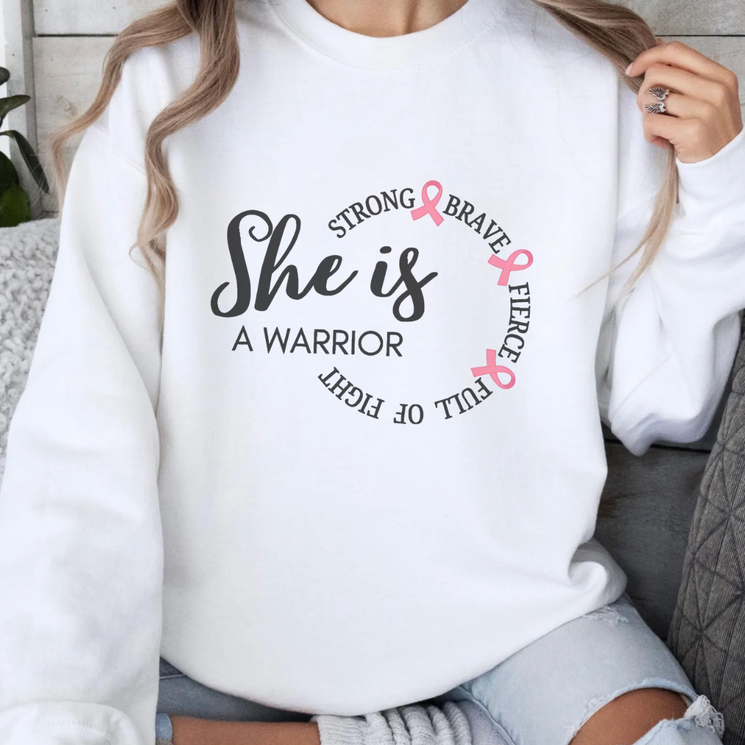 She is🎗️Cancer support Sweatshirt