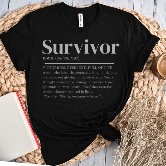 Survivor Noun🎗️ Cancer Support T-shirt