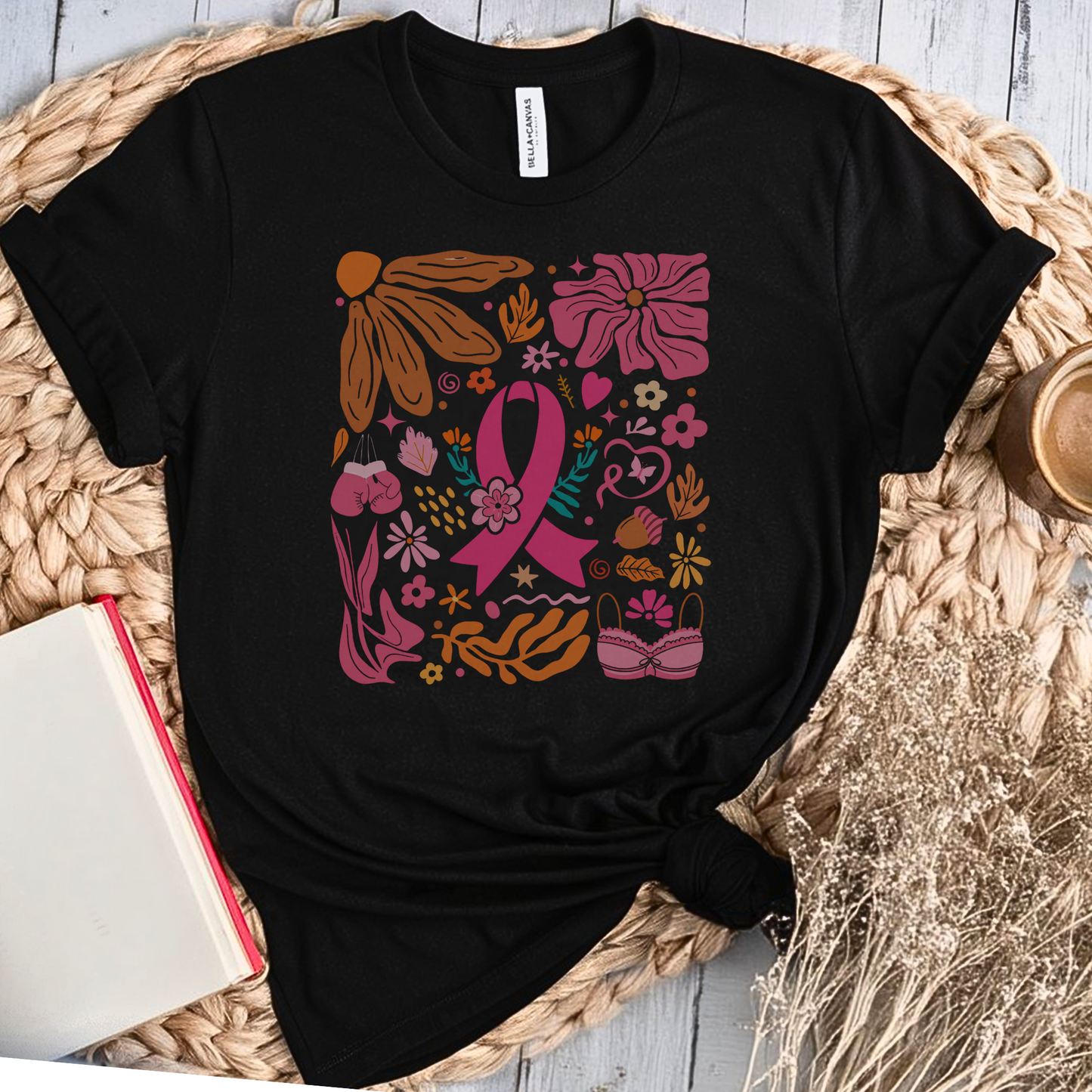 Flowers🎗️ Cancer Support T-shirt