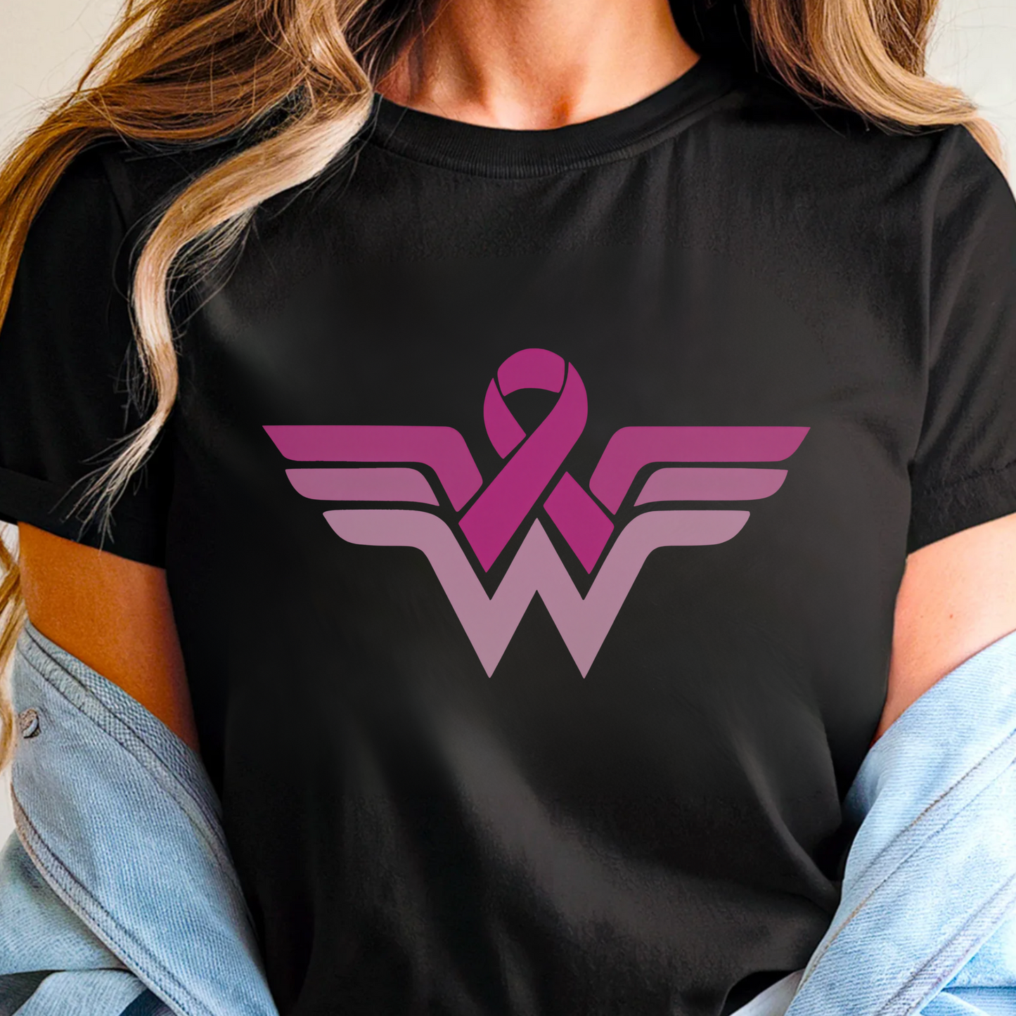 Wonder Woman Breast🎗️ Cancer Support T-shirt