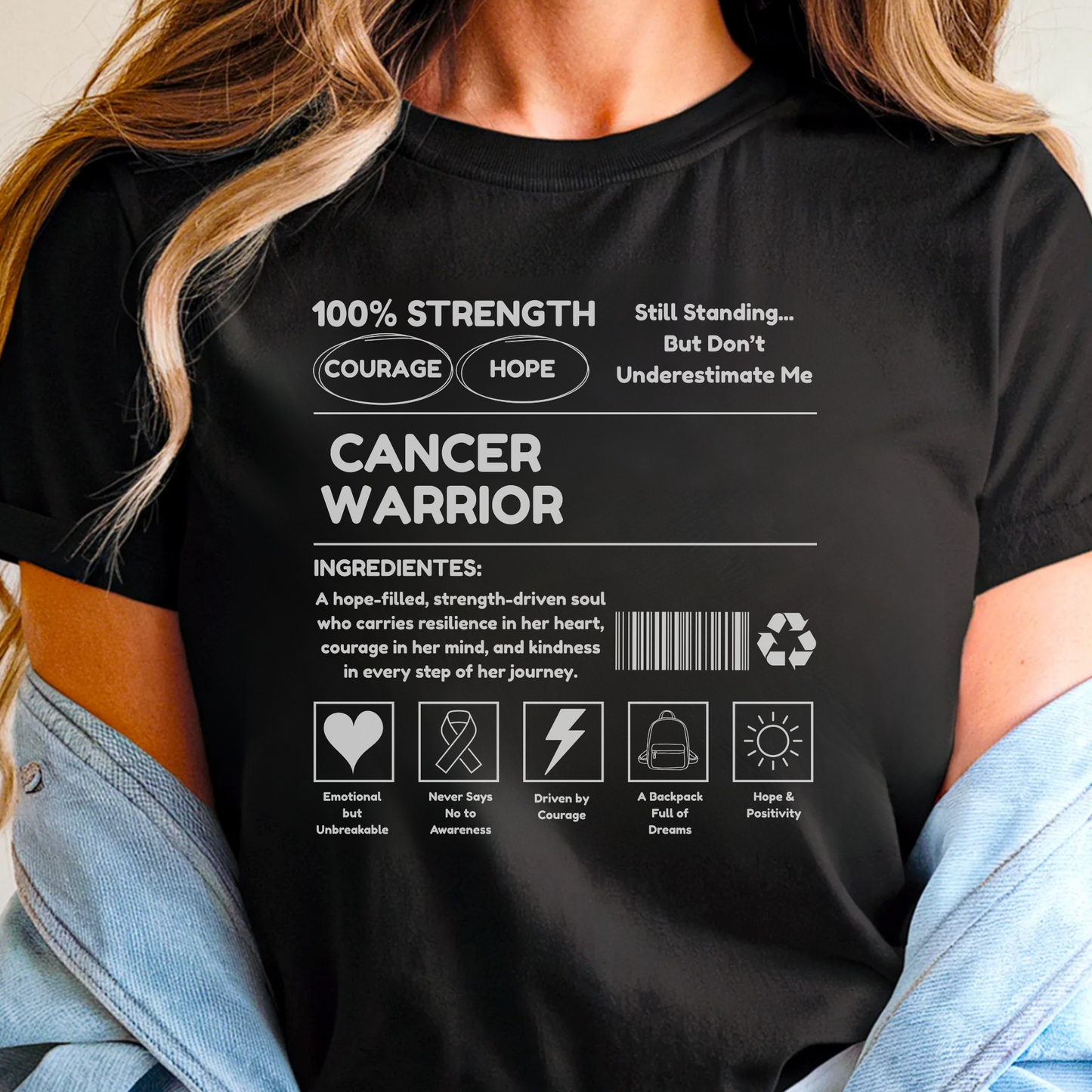 100% Strength🎗️ Cancer Support T-shirt