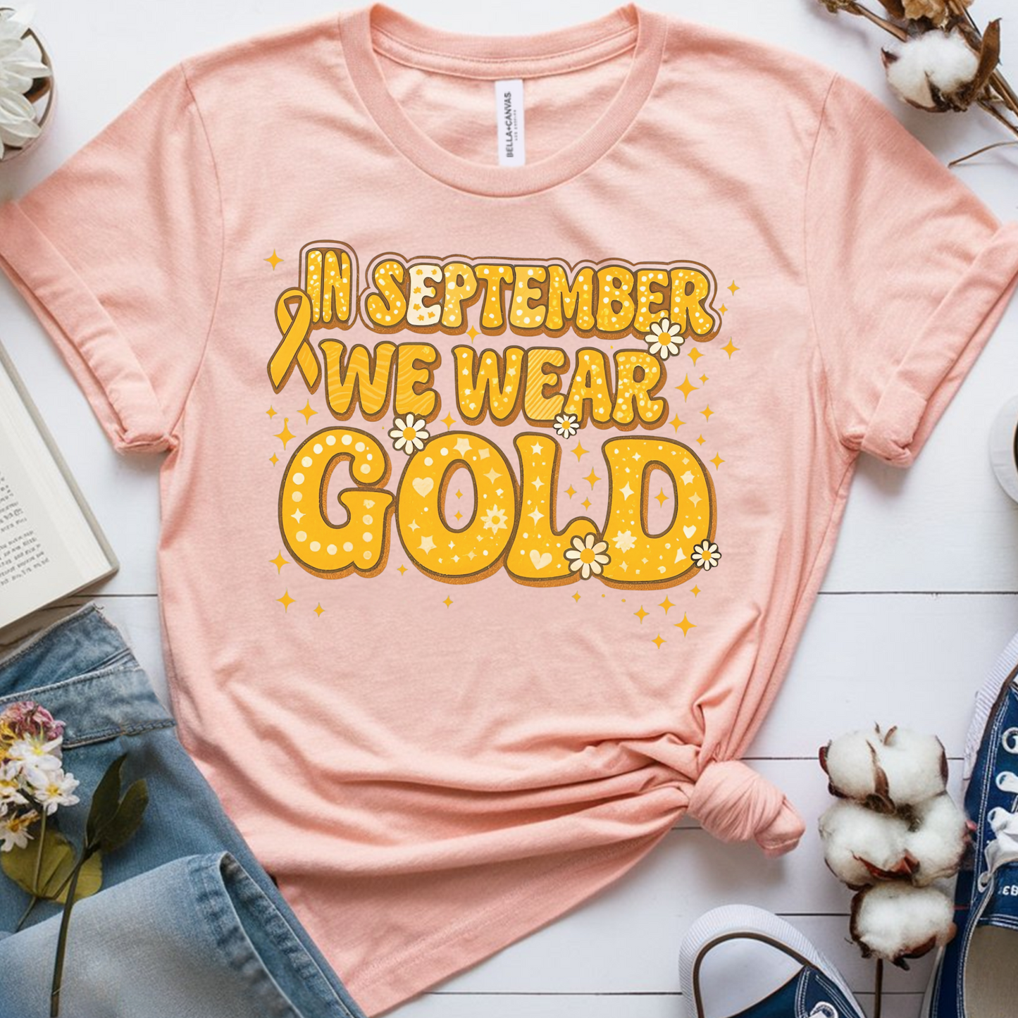 Gold🎗️ Cancer Support T-shirt