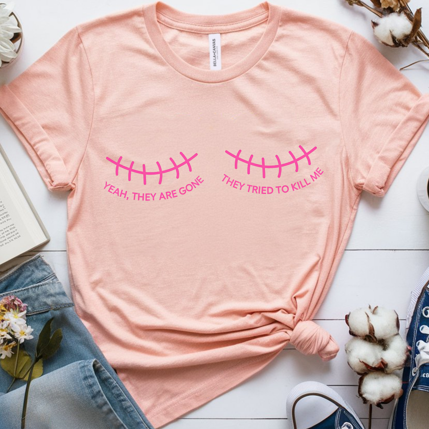 Gone (scars)๐๏ธ Cancer Support T-shirt