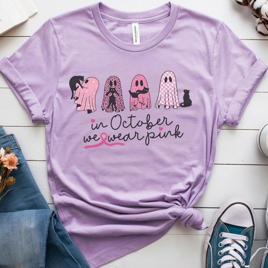 Ghosts October🎗️Cancer Support T-shirt