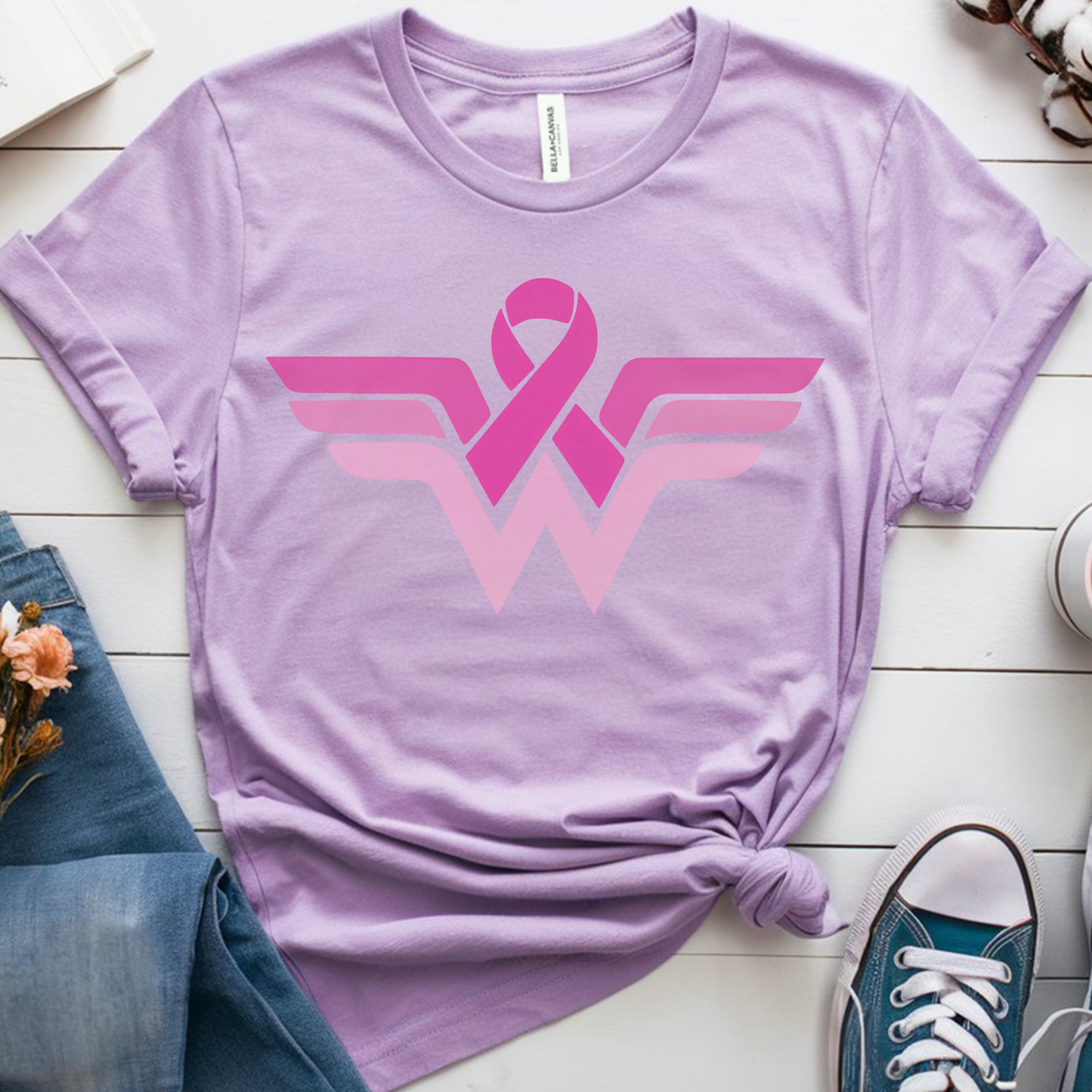 Wonder Woman Breast🎗️ Cancer Support T-shirt
