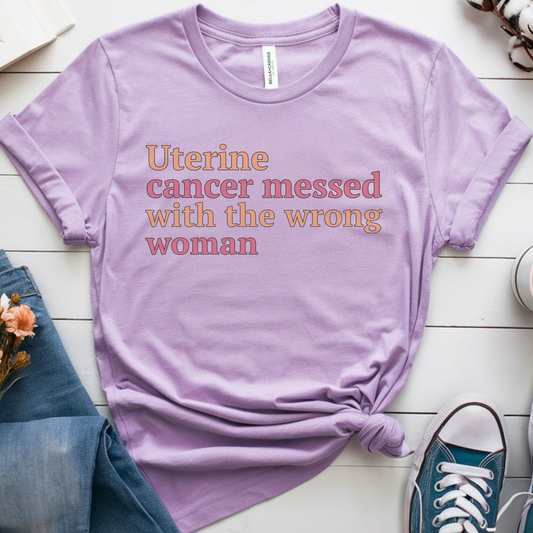 Uterine Messed🎗️ Cancer Support T-shirt