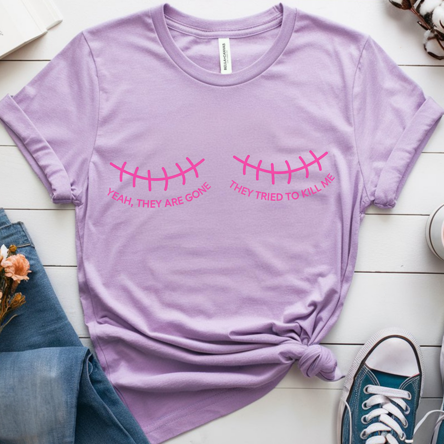 Gone (scars)๐๏ธ Cancer Support T-shirt