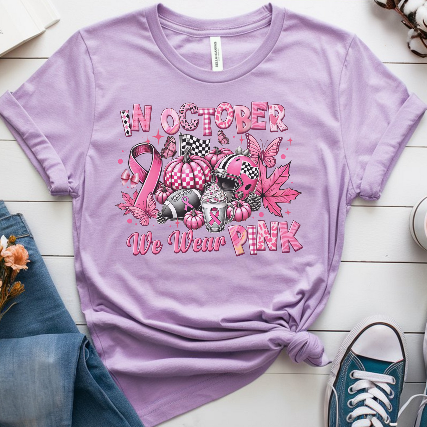 Rugby October🎗️ Cancer Support T-shirt
