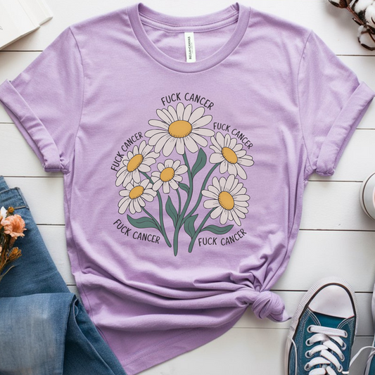 F. Cancer Daisy🎗️ Cancer Support T-shirt