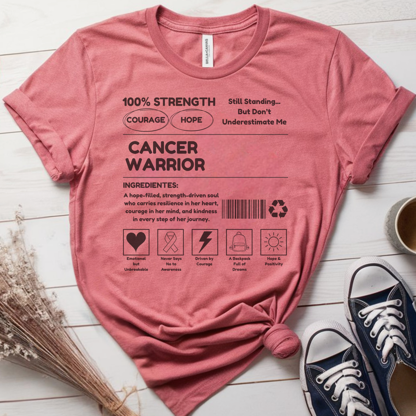 100% Strength🎗️ Cancer Support T-shirt