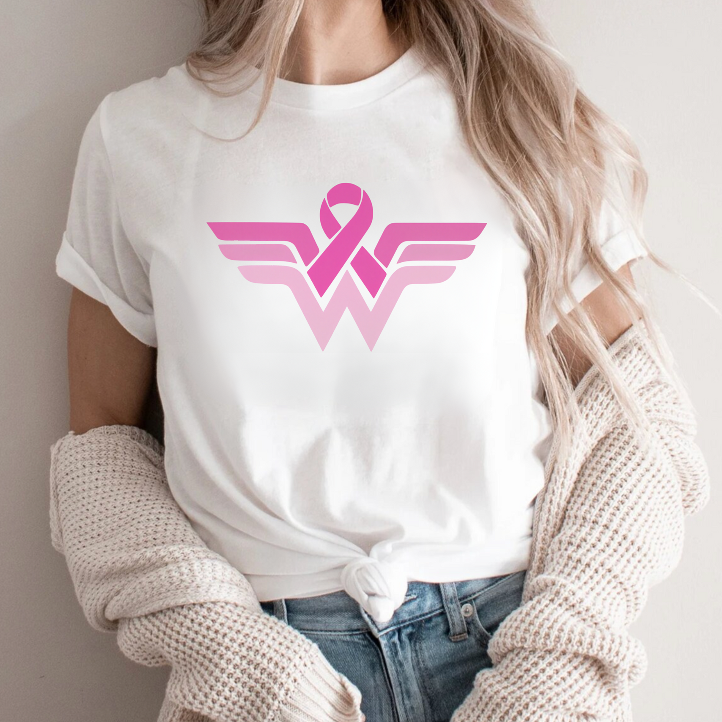 Wonder Woman Breast🎗️ Cancer Support T-shirt