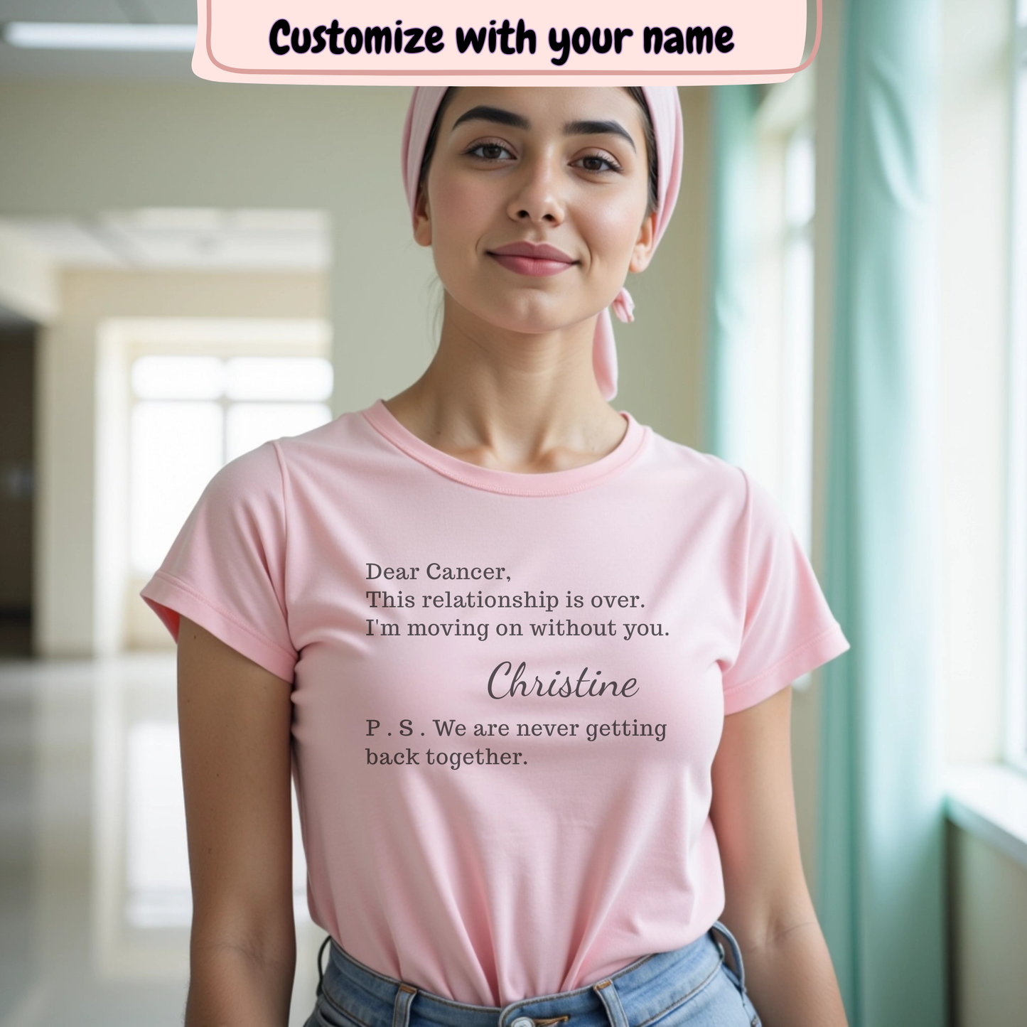 Over🎗️(PERSONALIZED) Cancer Support T-shirt