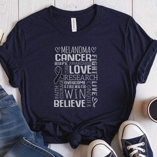 Melanoma Overcome🎗️ Cancer Support T-shirt