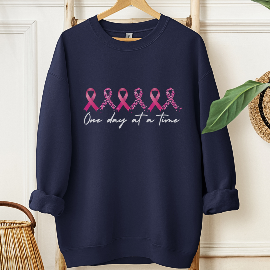 One day (Ribbon)🎗️Cancer support Sweatshirt