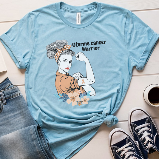 Uterine Warrior🎗️ Cancer Support T-shirt