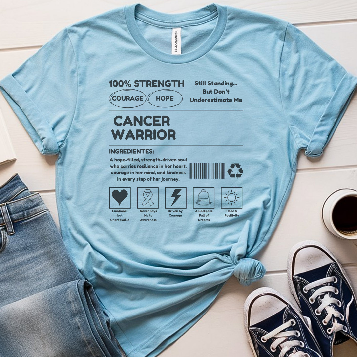 100% Strength🎗️ Cancer Support T-shirt