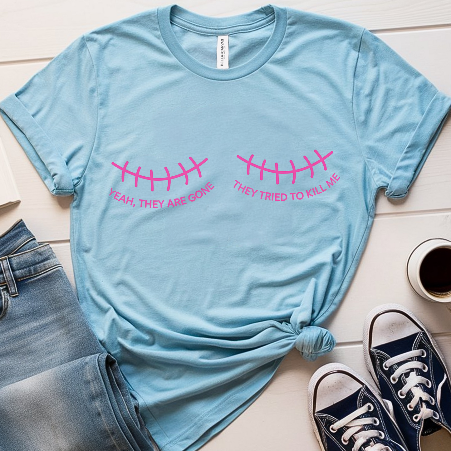 Gone (scars)๐๏ธ Cancer Support T-shirt