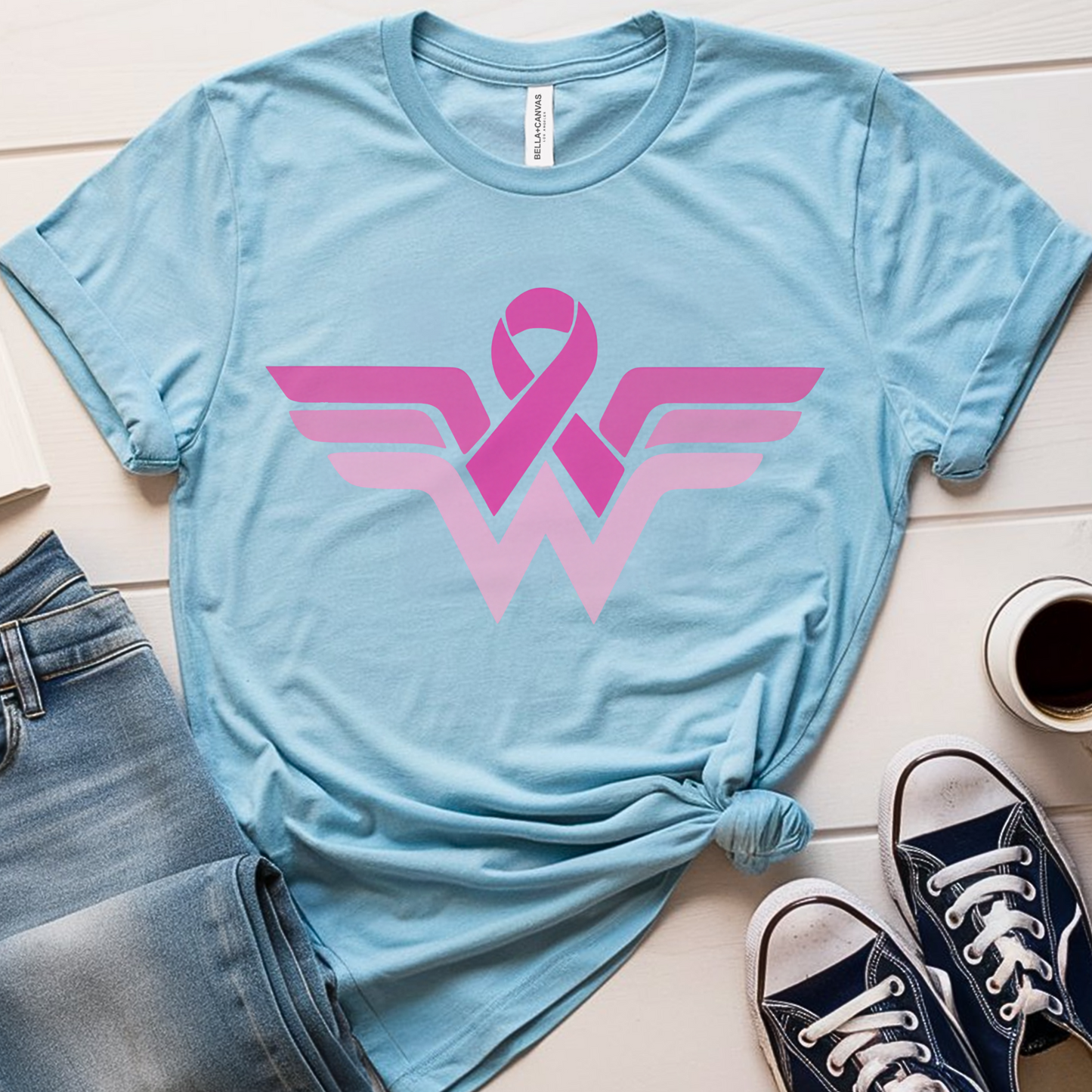 Wonder Woman Breast🎗️ Cancer Support T-shirt
