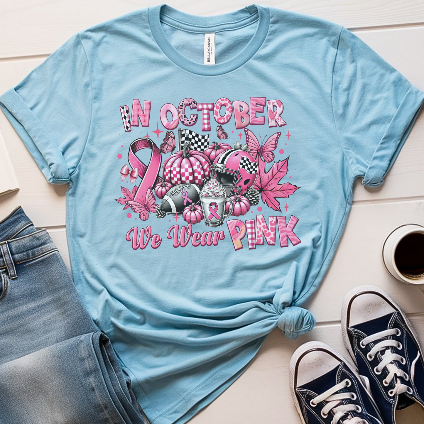 Rugby October🎗️ Cancer Support T-shirt