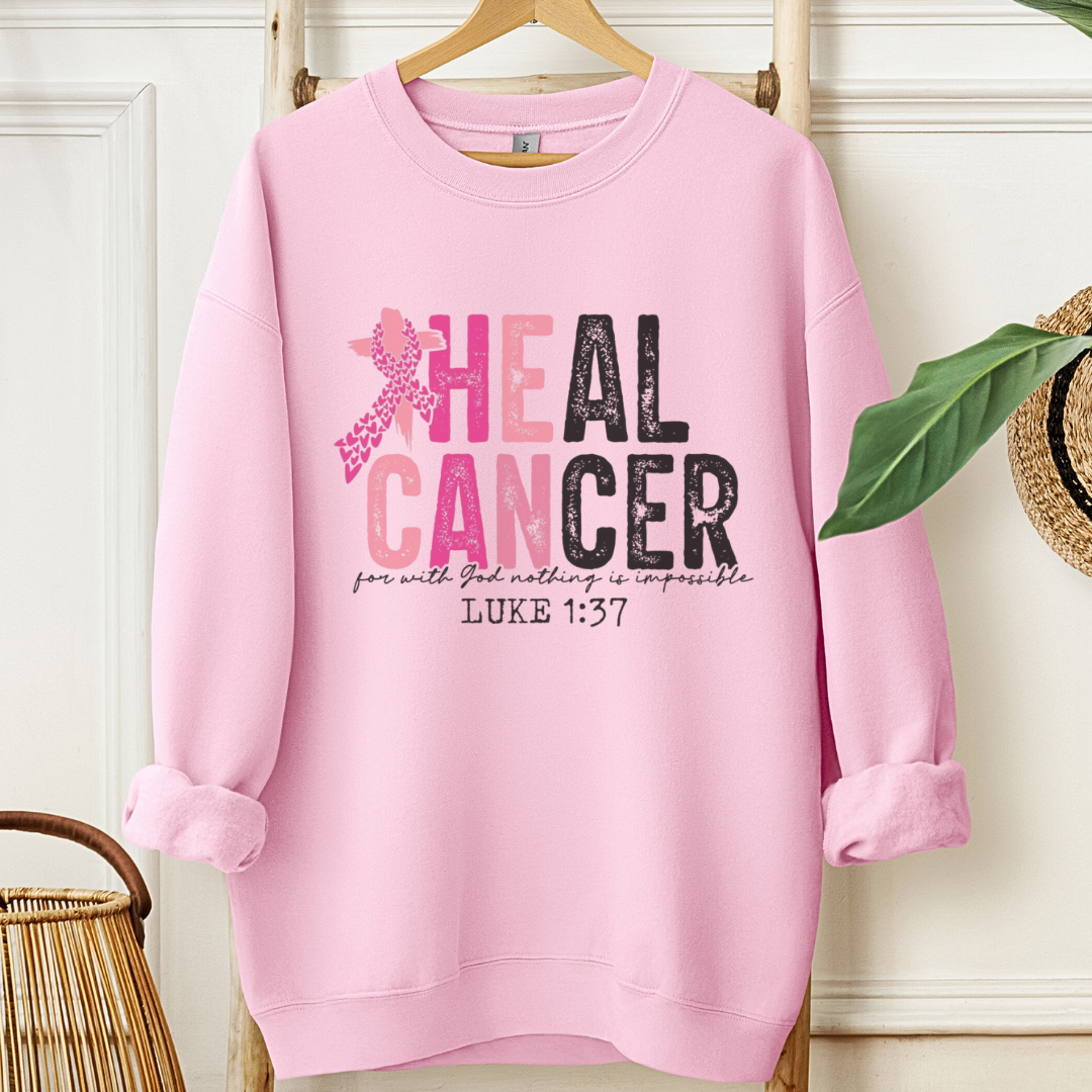 Luke 1:37🎗️Cancer support Sweatshirt