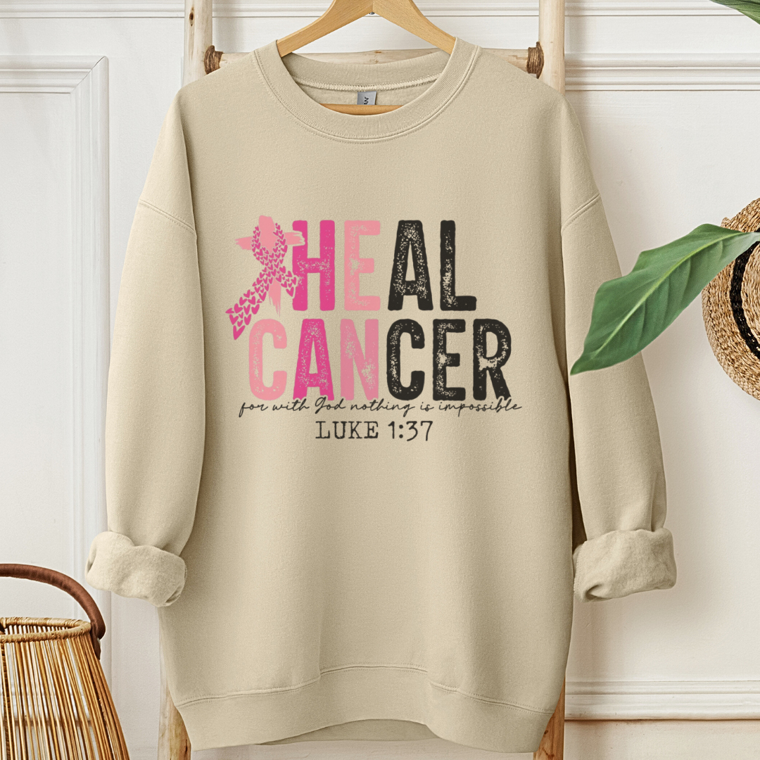 Luke 1:37🎗️Cancer support Sweatshirt