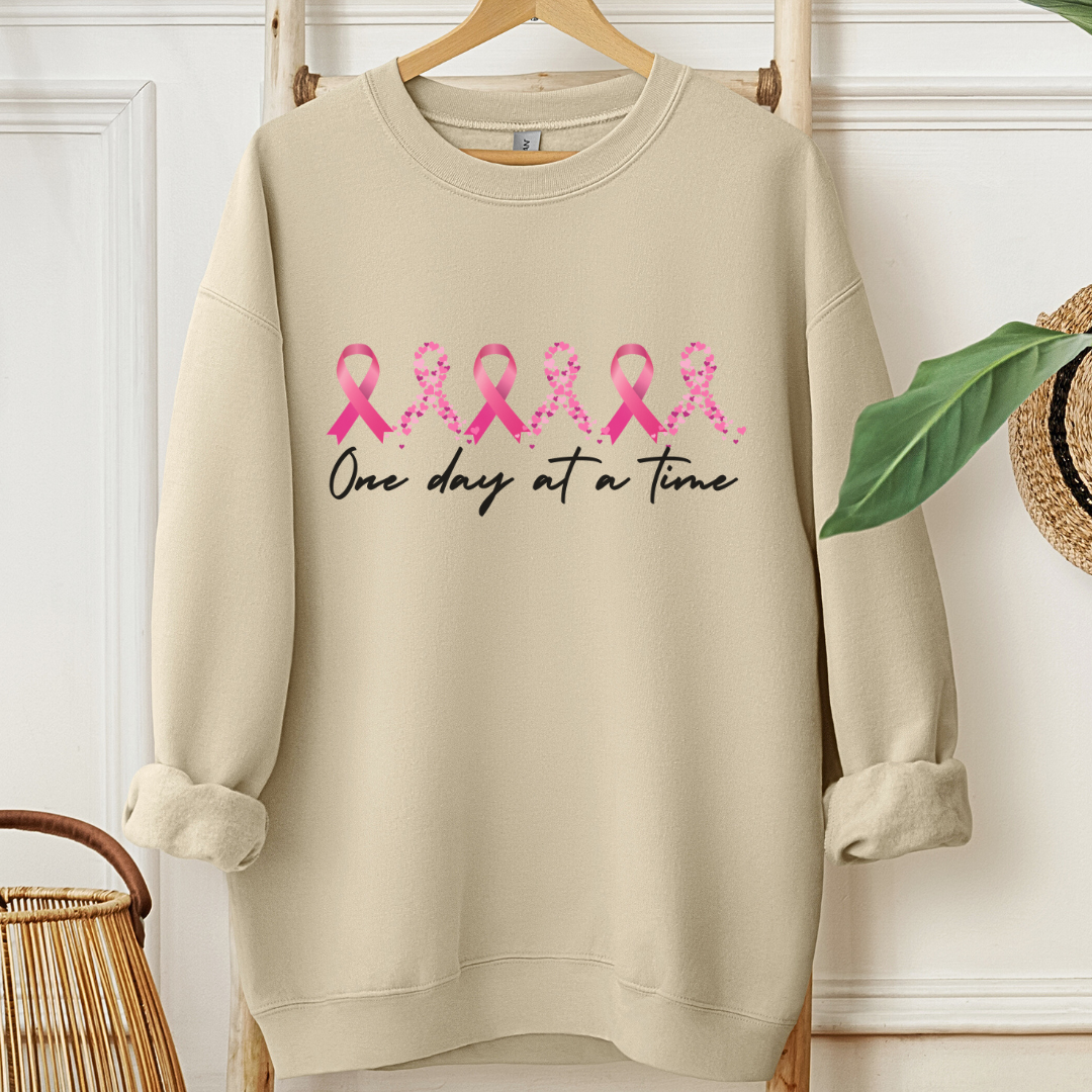One day (Ribbon)🎗️Cancer support Sweatshirt