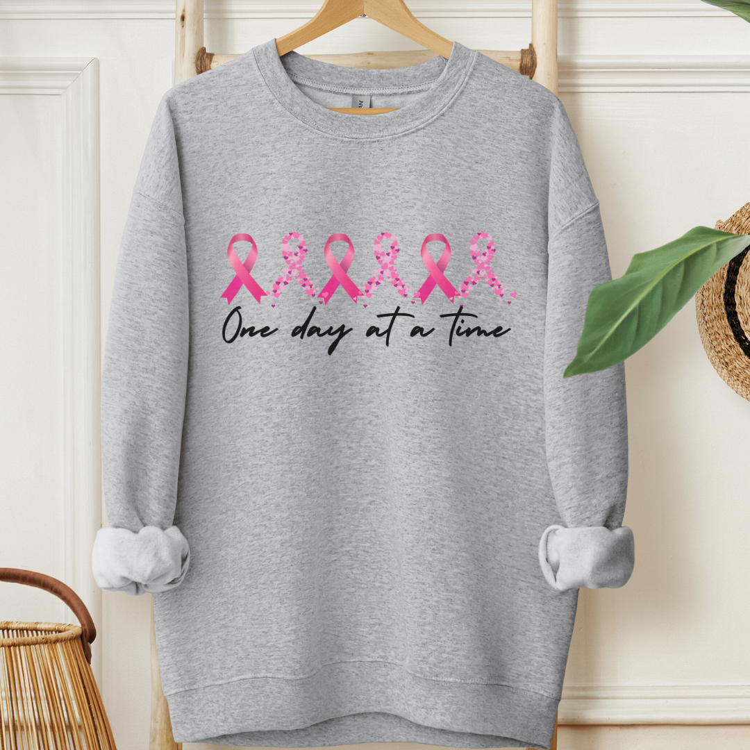 One day (Ribbon)🎗️Cancer support Sweatshirt