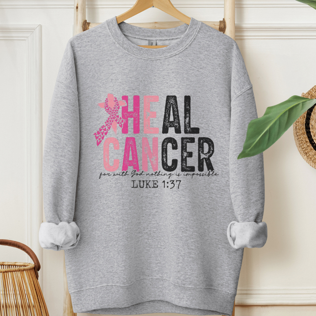 Luke 1:37🎗️Cancer support Sweatshirt