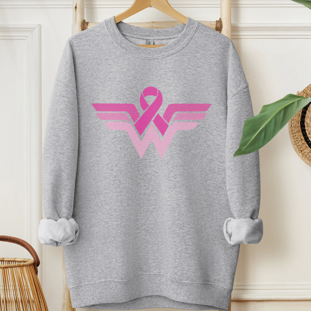 Wonder Woman Breast🎗️Cancer support Sweatshirt
