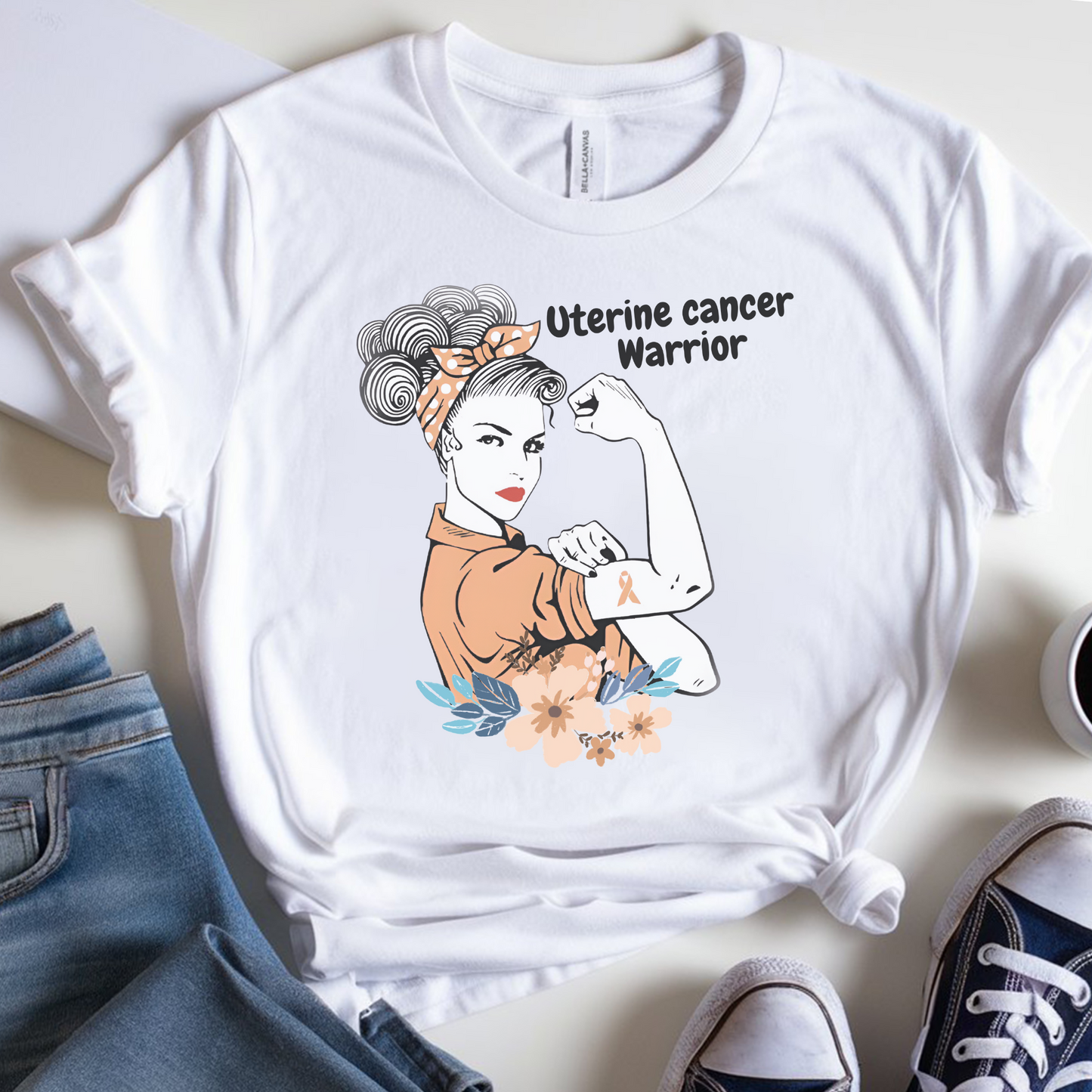 Uterine Warrior🎗️ Cancer Support T-shirt