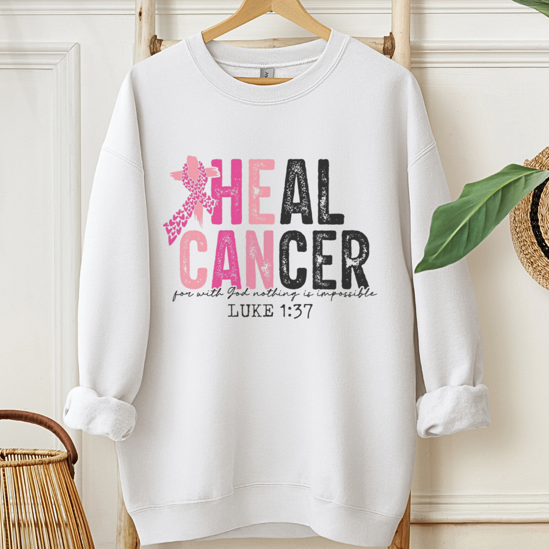 Luke 1:37🎗️Cancer support Sweatshirt
